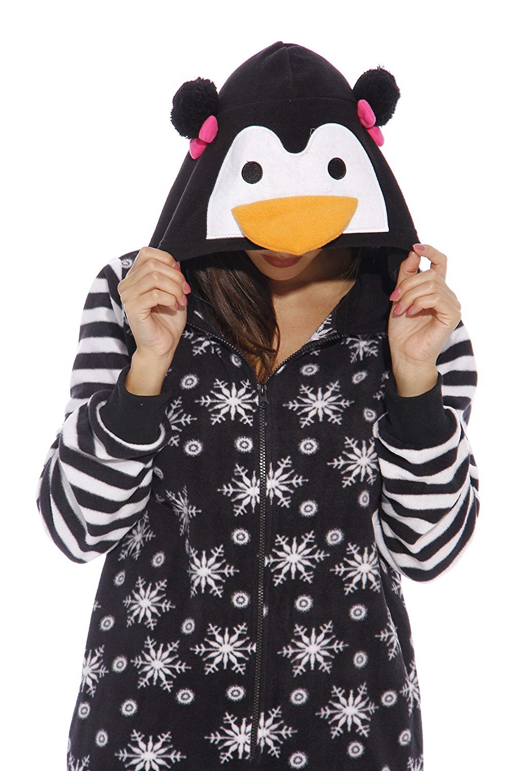 Just Love Holiday Penguin Adult Onesie