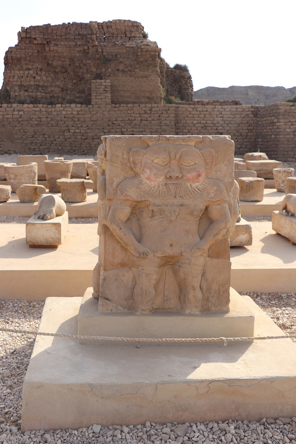 Bes the ancient Egyptian dwarf god at Dendera