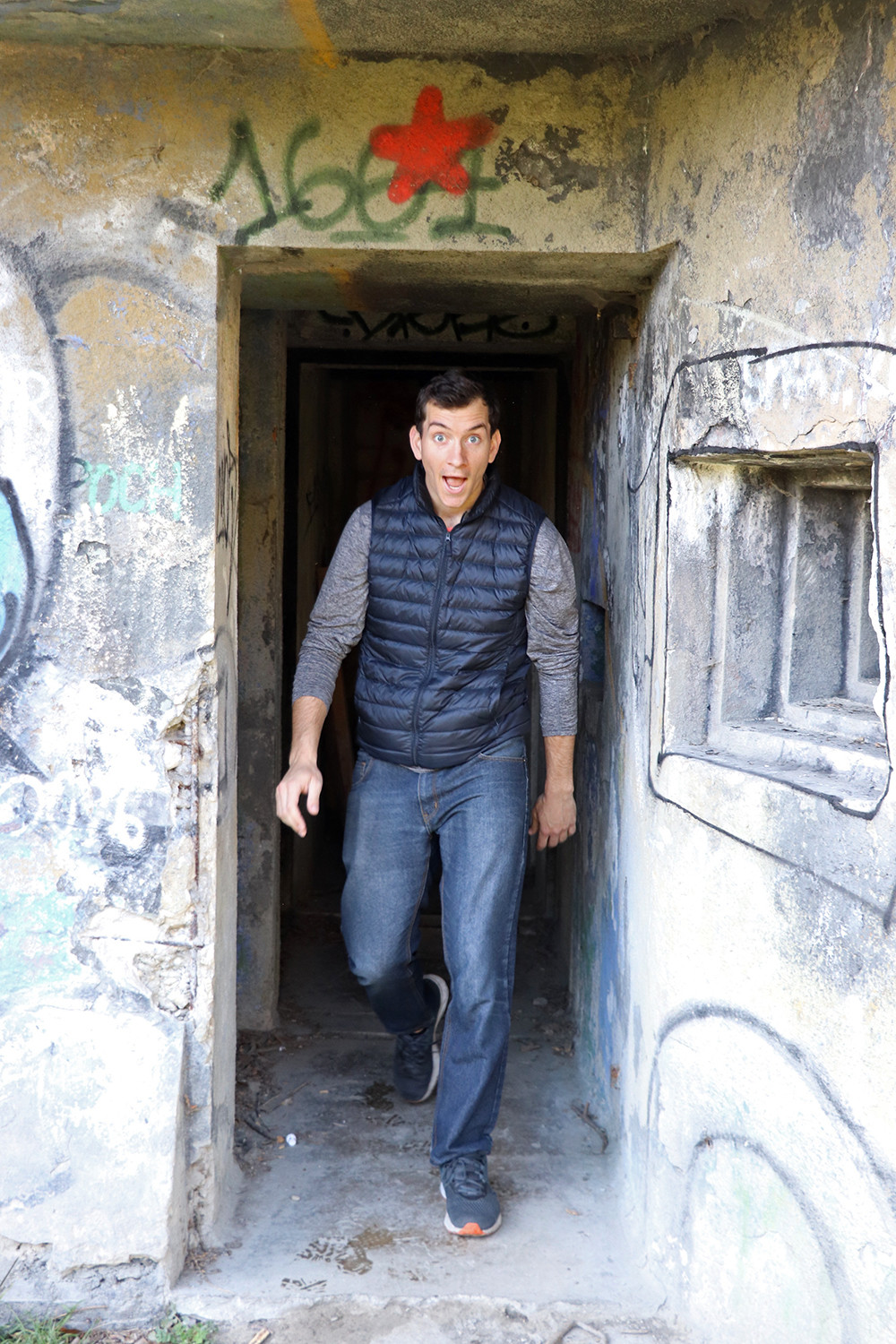 Bratislava Iron Curtain Bike Tour - Kevin in the Bunker BS-1 WWII Czechoslovak Military Bunker