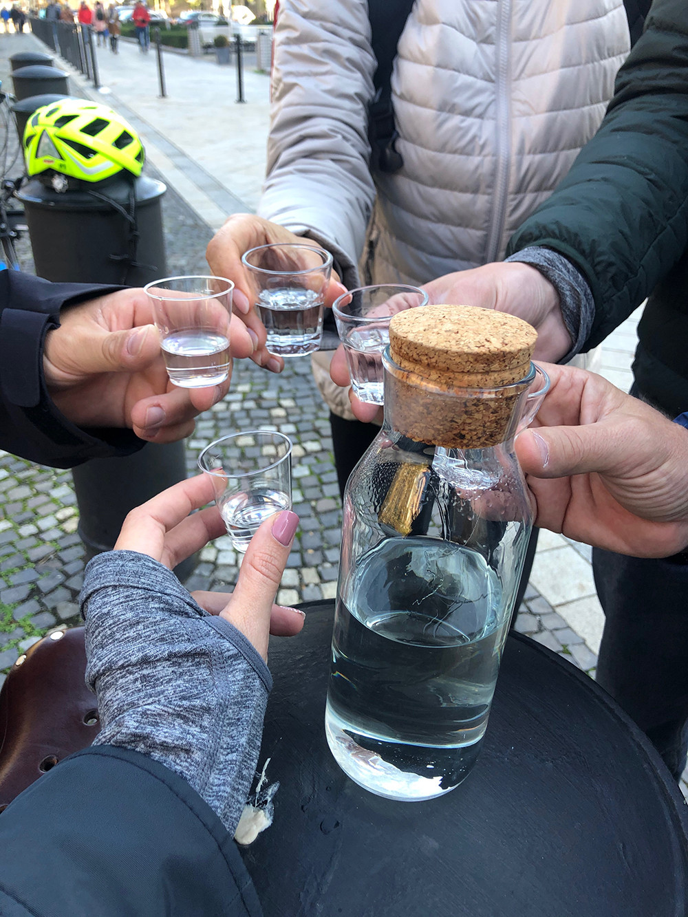 Bratislava Iron Curtain Bike Tour - Shots in Old Town Bratislava