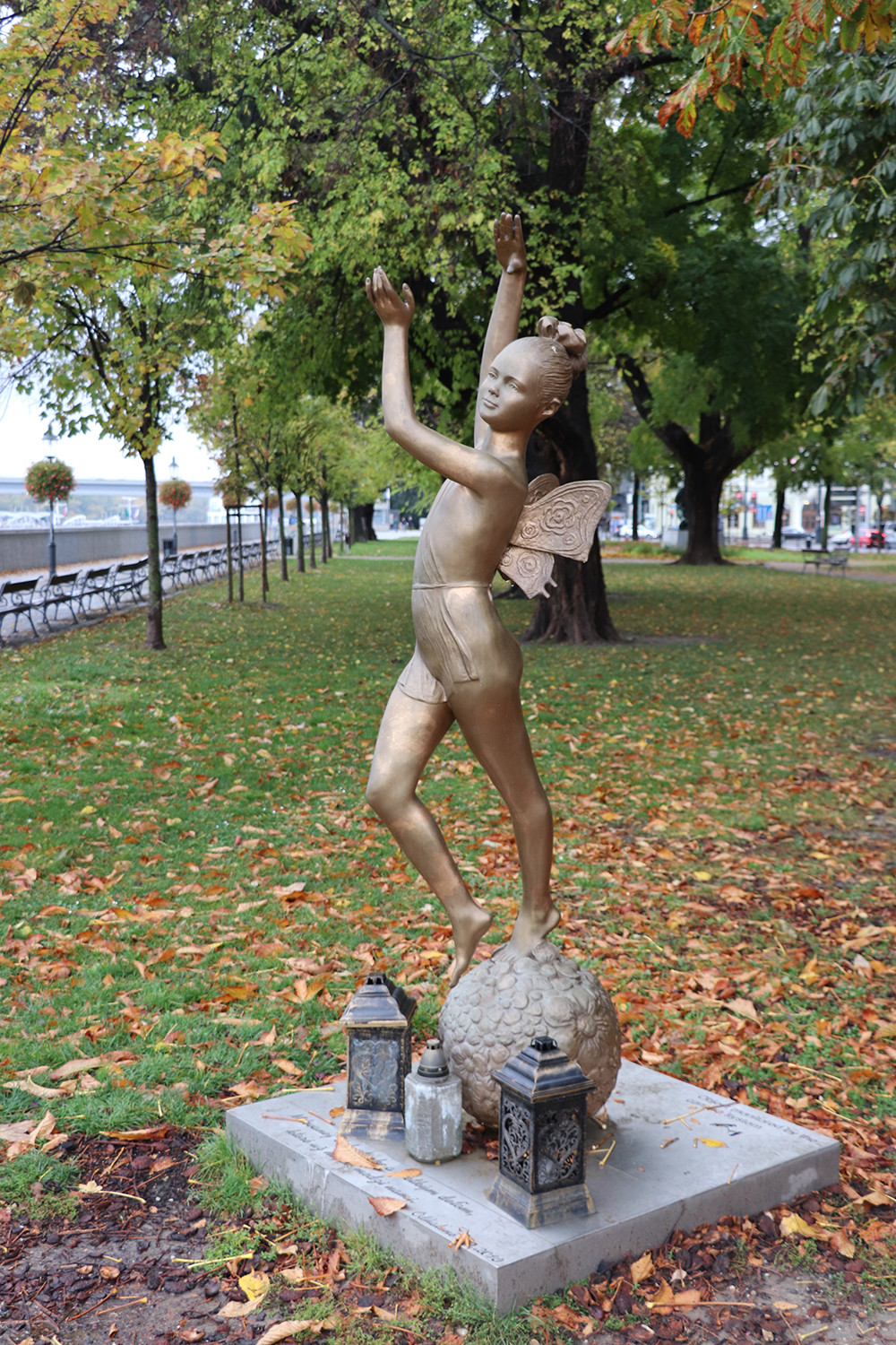 Fairy Statue on the Danube Waterfront
