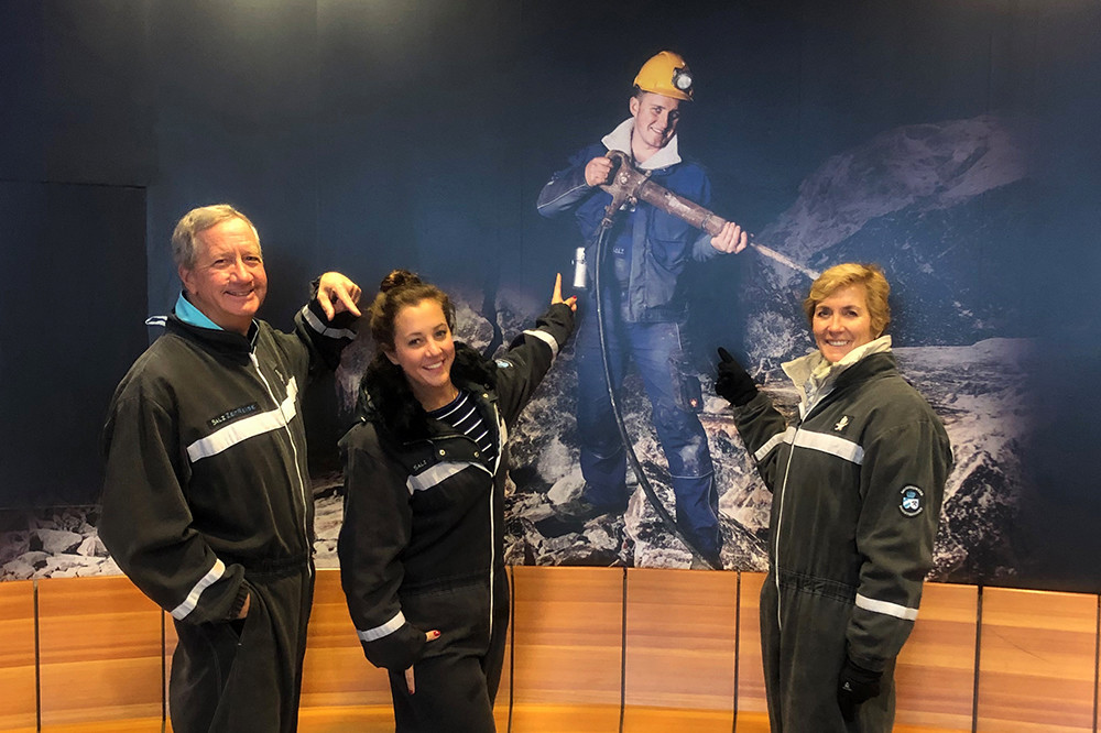 Family Before the Berchtesgaden Salt Mine Tour