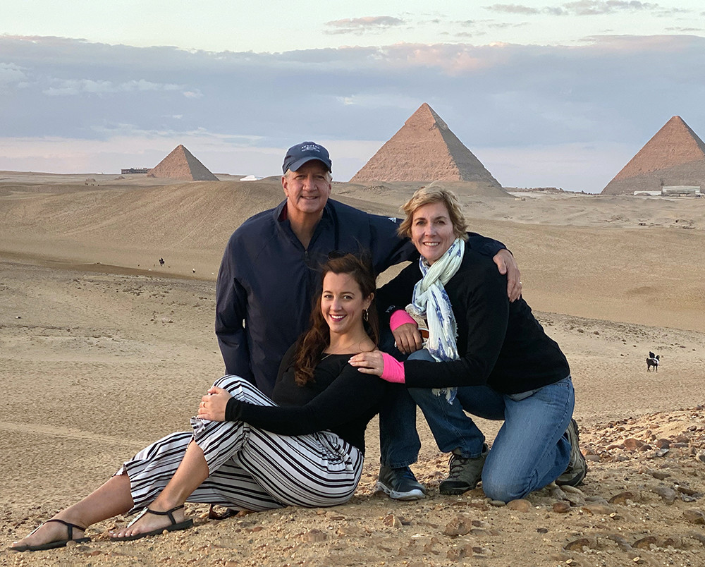 Family Photo at the Pyramids of Giza