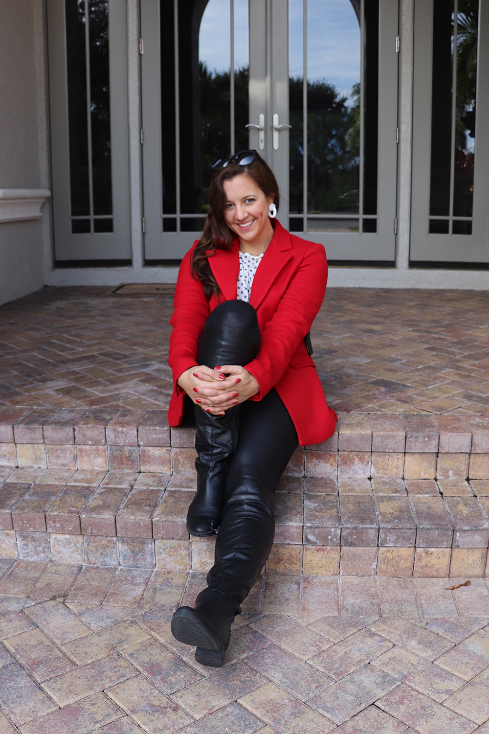 Geox Felicity Knee High Boot and a Red Blazer