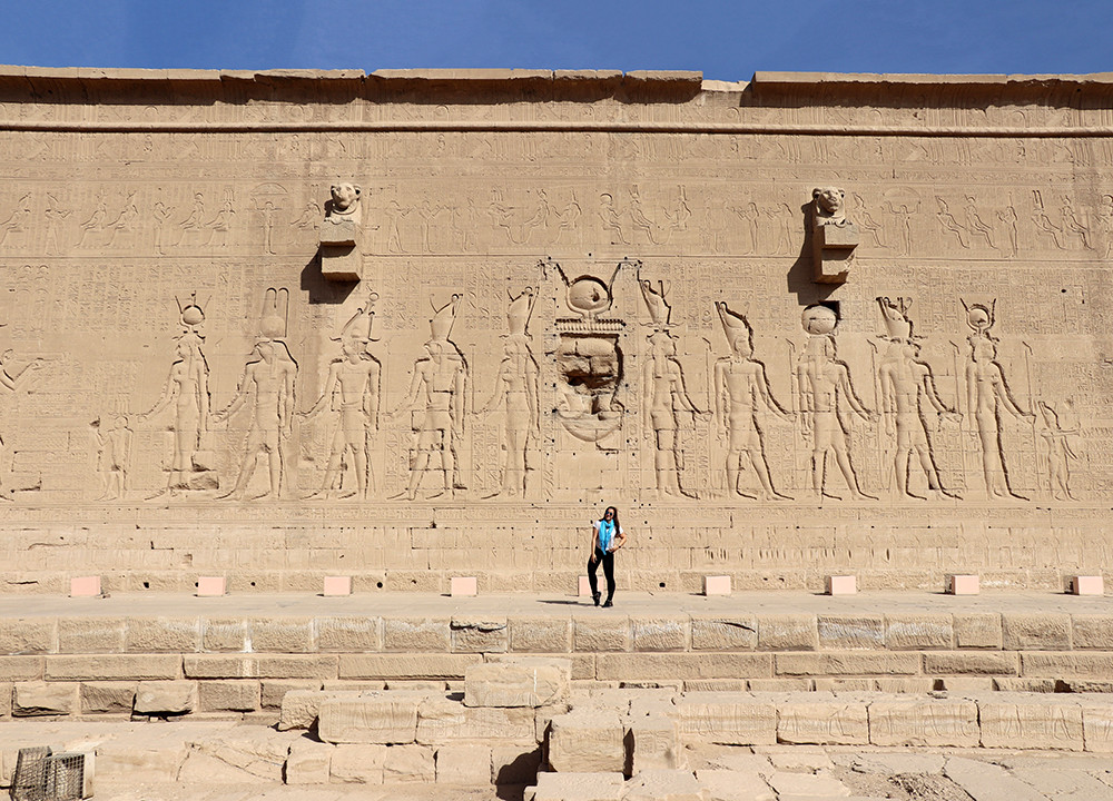 Kelly Behind the at the Temple of Dendera