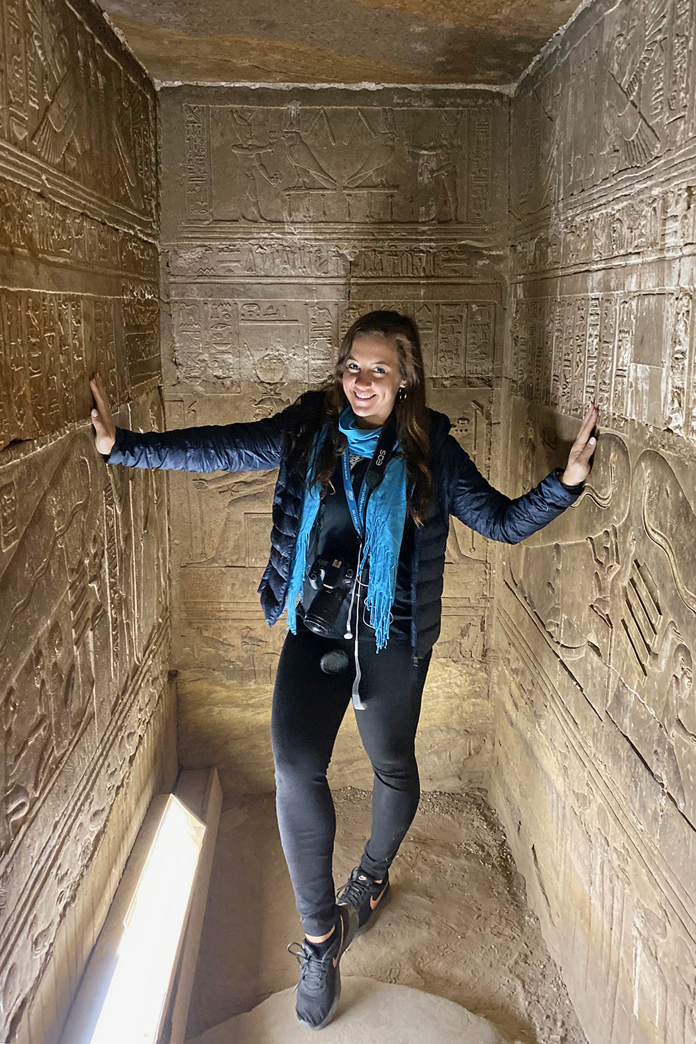 Kelly Behind the at the Temple of Dendera