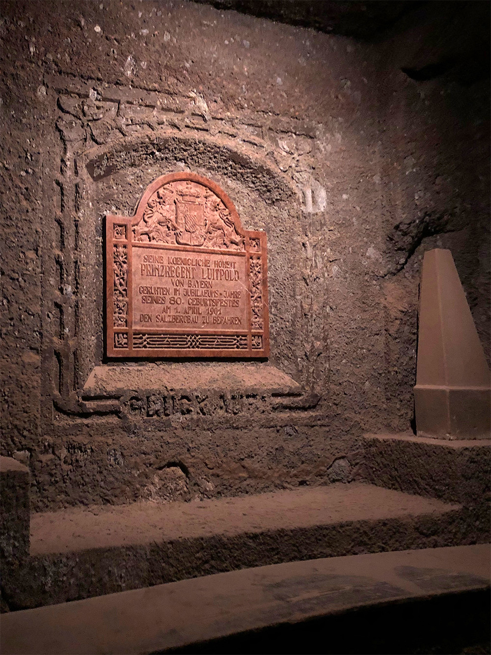 Plaque in the Salzburg Salt Mine