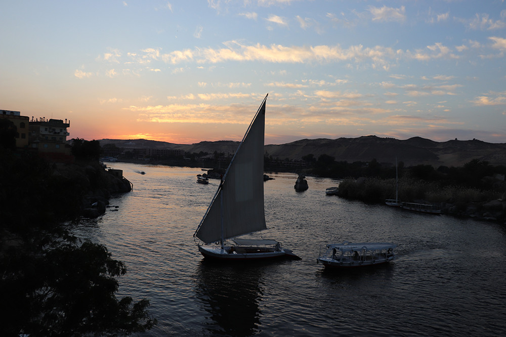 Snapshots of Egypt - Aswan - Sunset on the Nile
