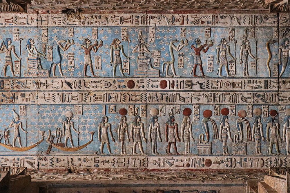 Travel Blogger in the Dendera Temple
