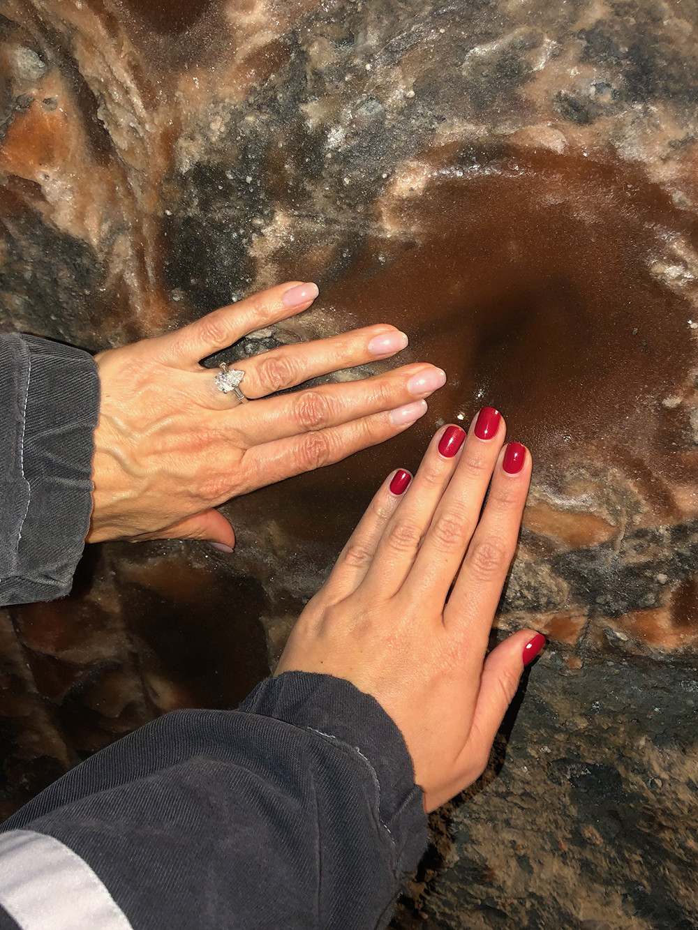 Touching the Walls of the Berchtesgaden Salt Mine