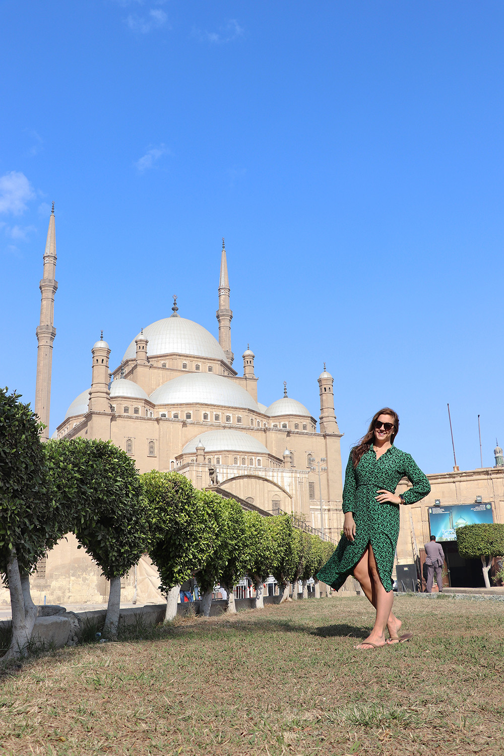 Travel Blogger at Muhammad Ali Mosque in Cairo