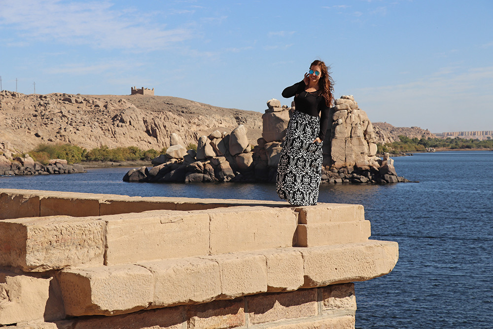 Travel Blogger at Philae Temple