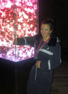 Travel Blogger with Salt Crystals in the Berchtesgaden Salt Mine