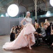 Atelier Zuhra London Fashion Week AW 2020 Couture Show - Feather High Low Gown