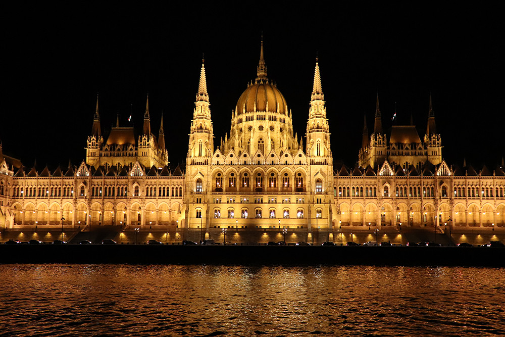 Budapest at Night - Hungarian Parliament At Night