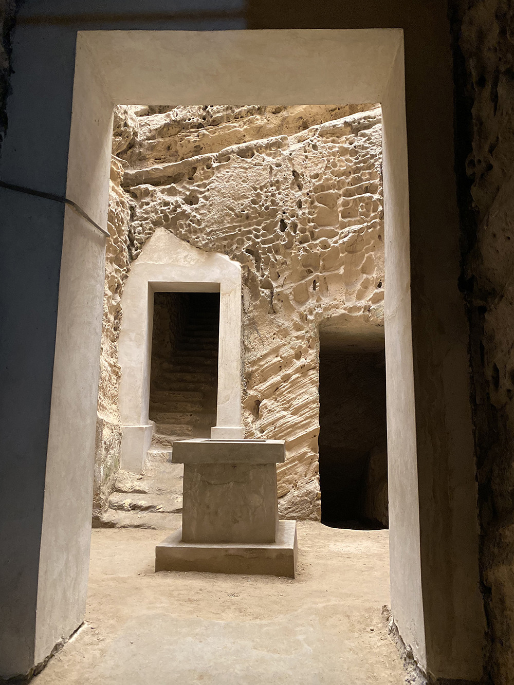 The Hall of Caracalla in the Catacombs of Kom el-Shuqafa
