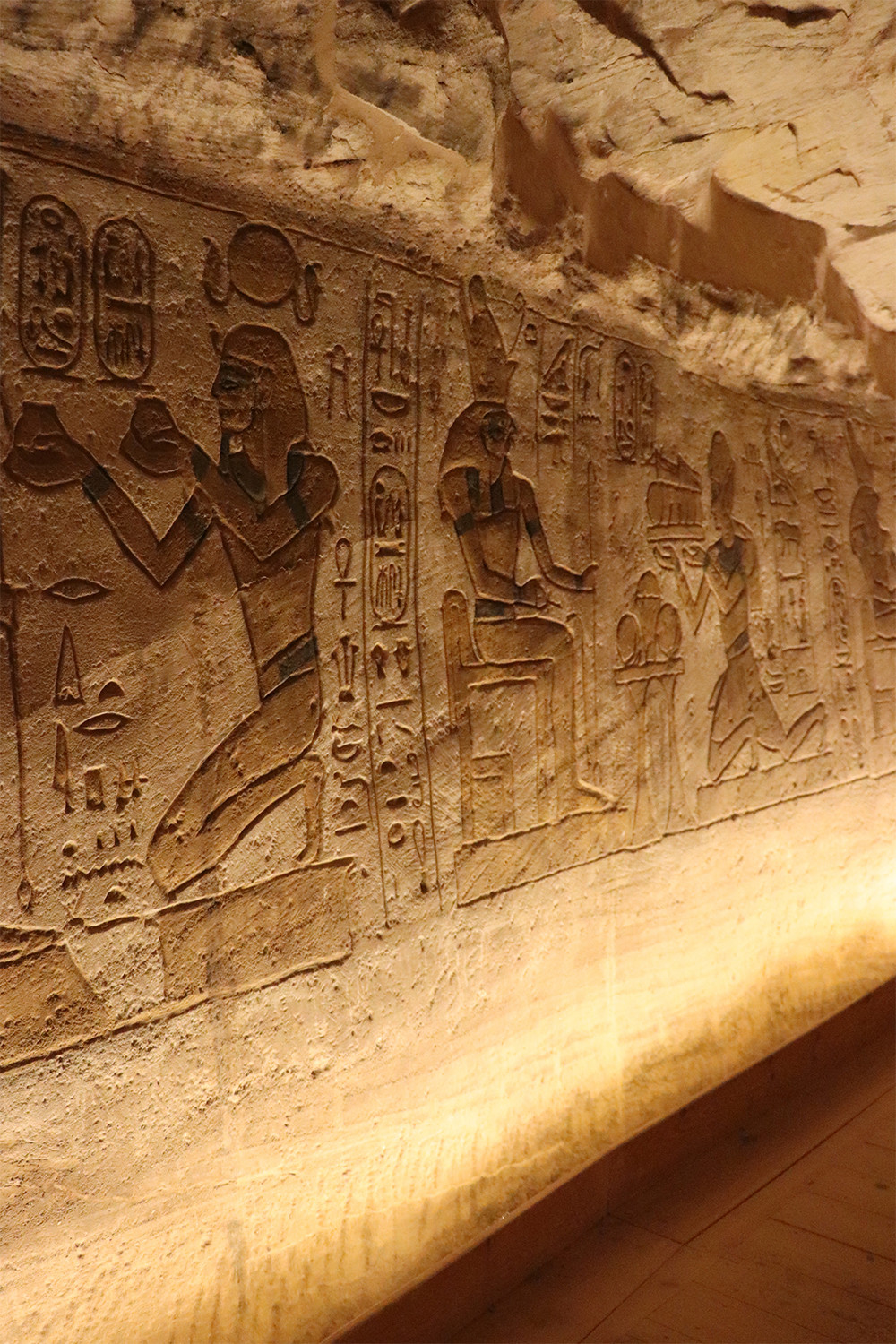 Drawings in the Great Temple of Ramesses II at Abu Simbel