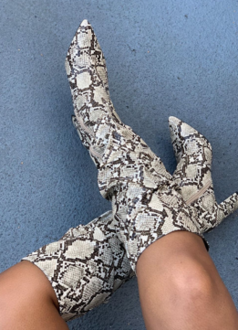 Elegantly Saassy Skakeskin Boots