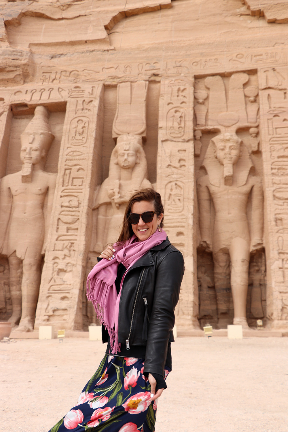 Kelly at the Small Temple of Hathor and Nefertari