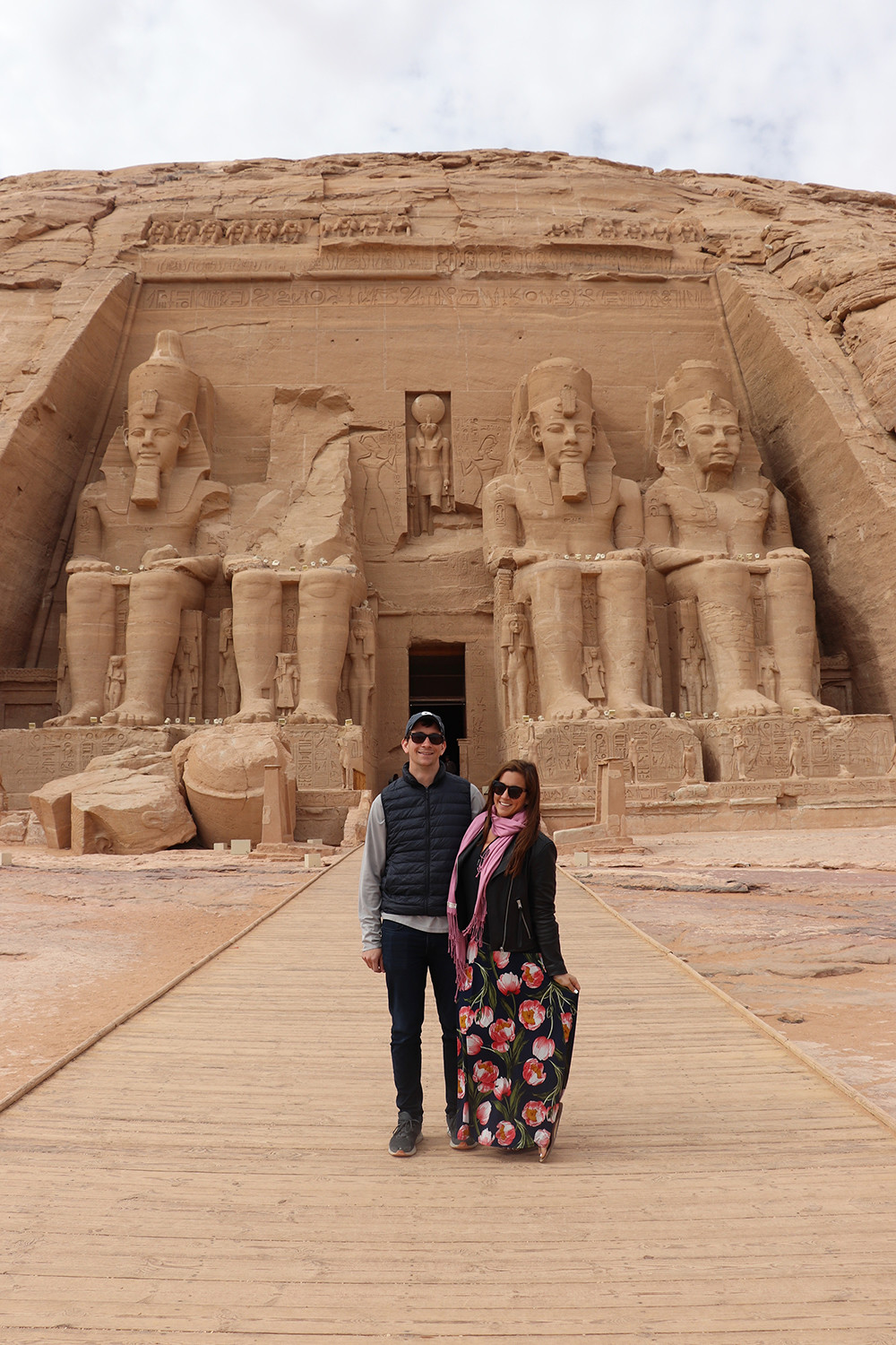 Siblings Outside the Great Temple of Ramesses II at Abu Simbel