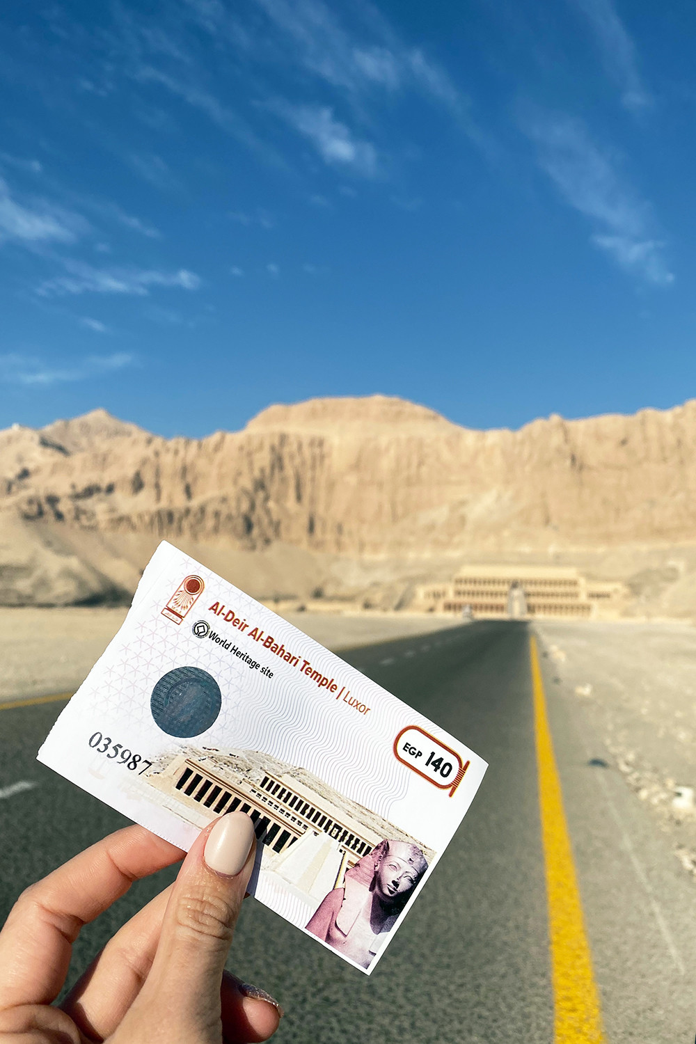 Ticket for Temple of Queen Hatshepsut