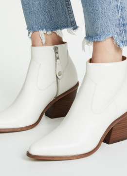 Top Spring Trends - Rag and Bone Razor Bootie in Antique White
