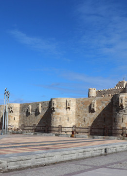 Approaching the Citadel of Qaitbay