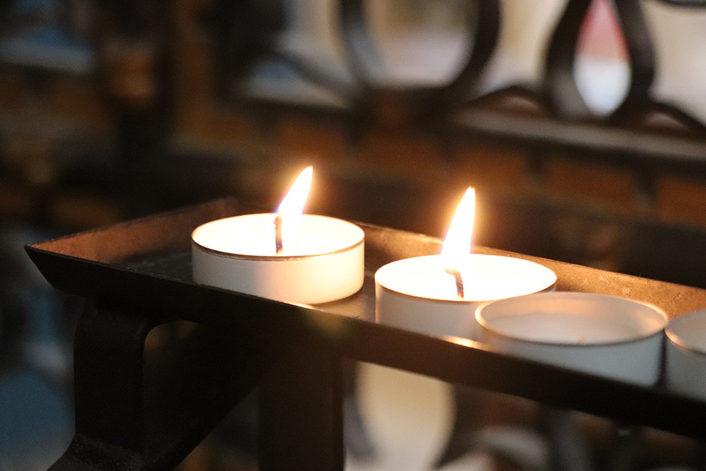 Candles in Church of England Cathedral of York