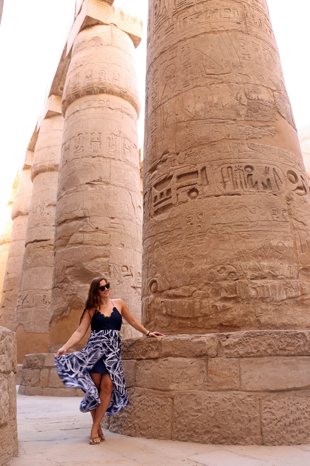 Fashion Blogger at Temple of Karnak