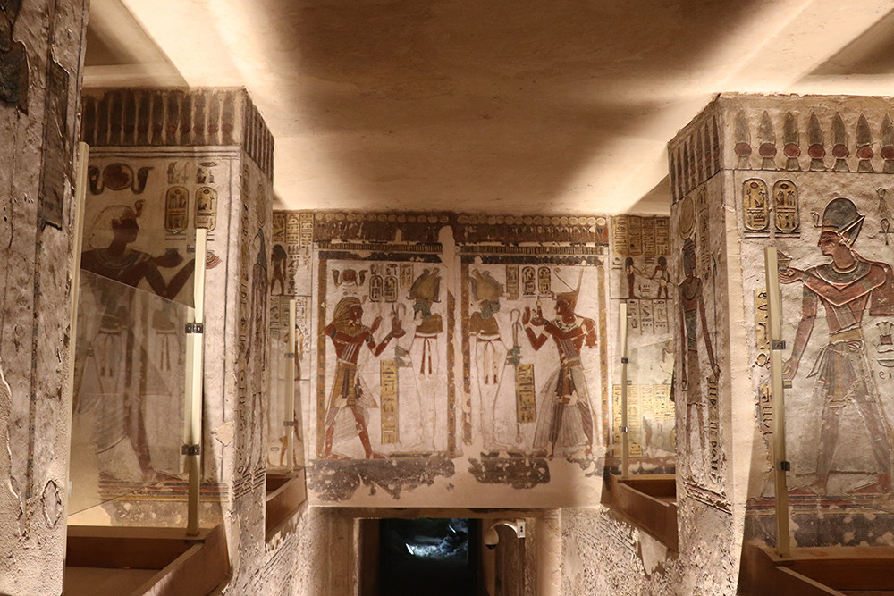 Main Hieroglyphics in the Tomb of Pharoh King Ramesses III