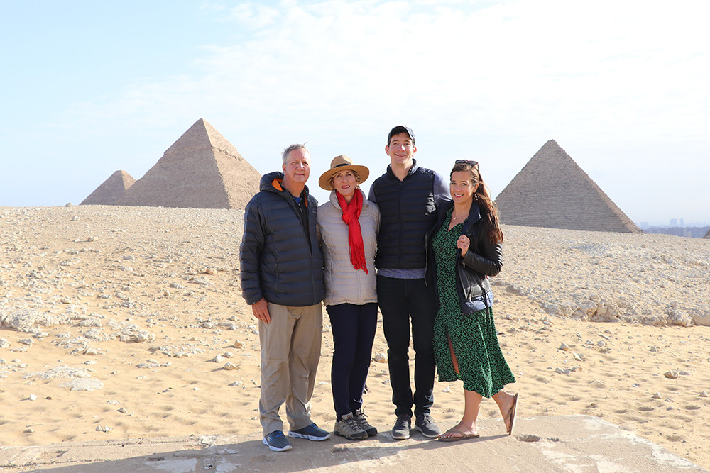 Family Shot at the Egyptian Pyramids