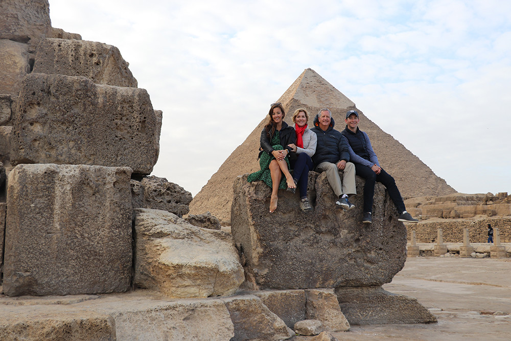 Sitting on the Egyptians Pyramids