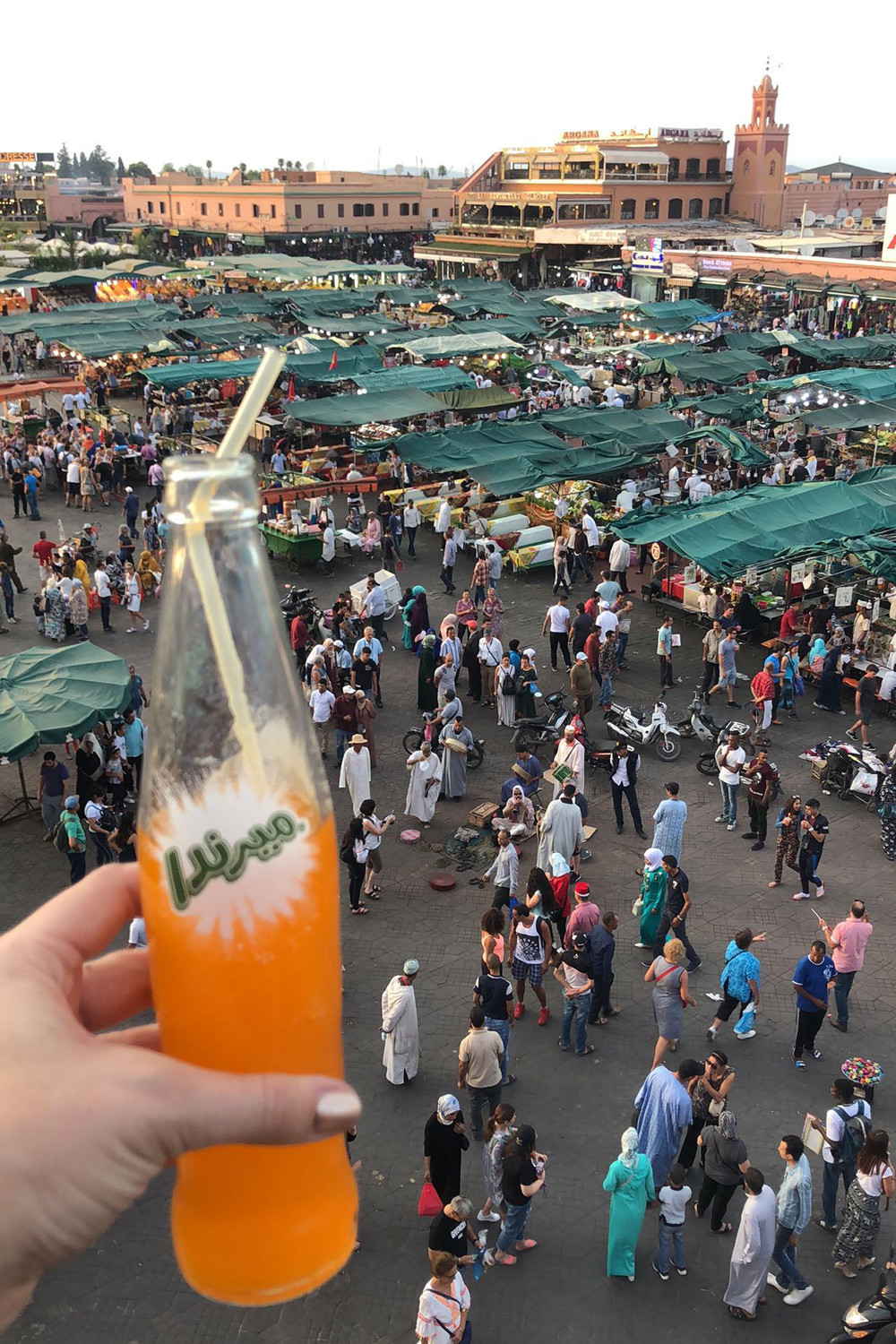 Soda in the Plaza Jemaa el-Fnaa