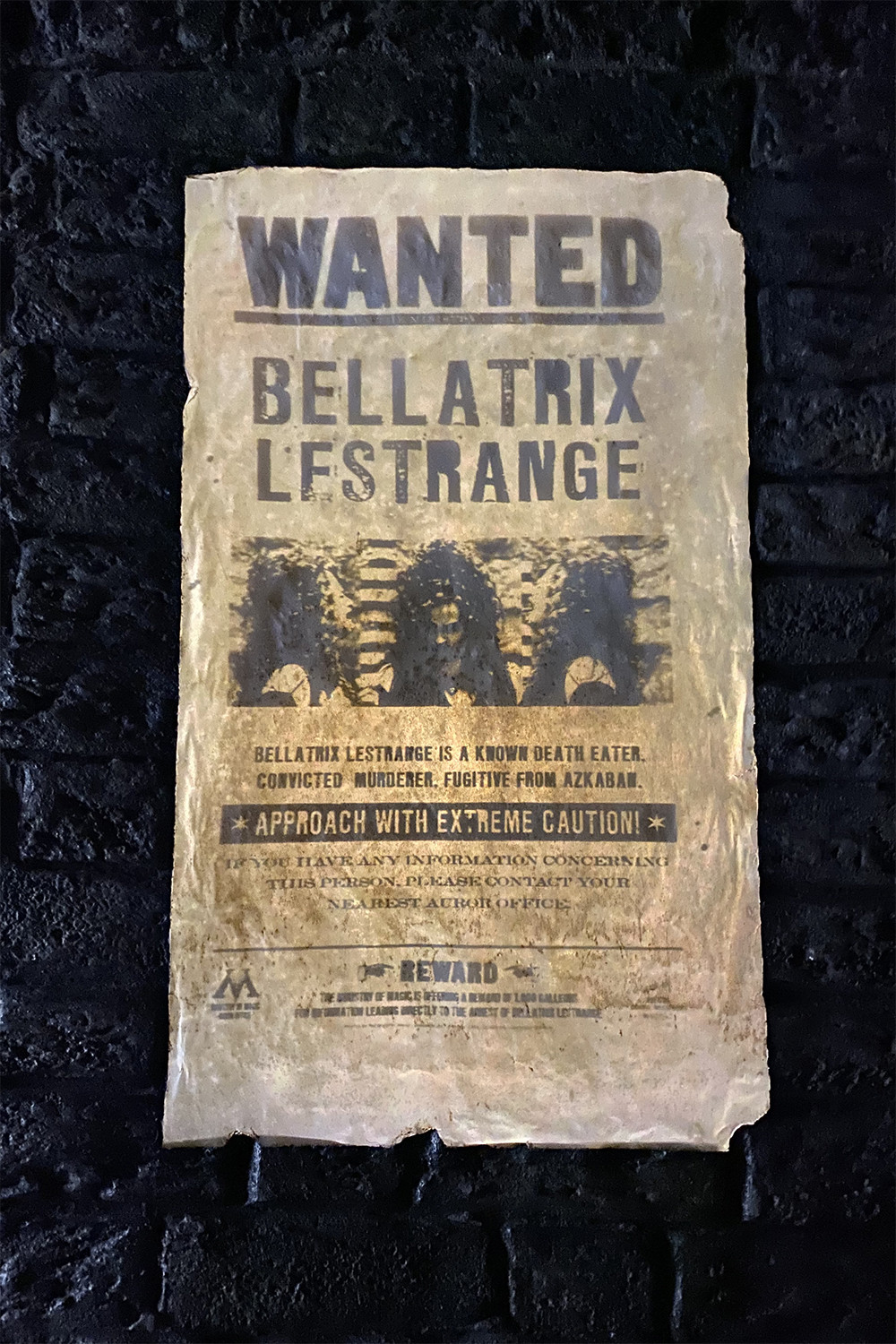 Wanted Poster of Bellatrix Lestrange