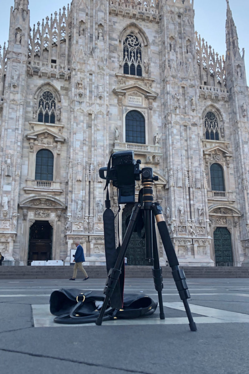 TYCKA Travel Tripod at the Duomo in Milan