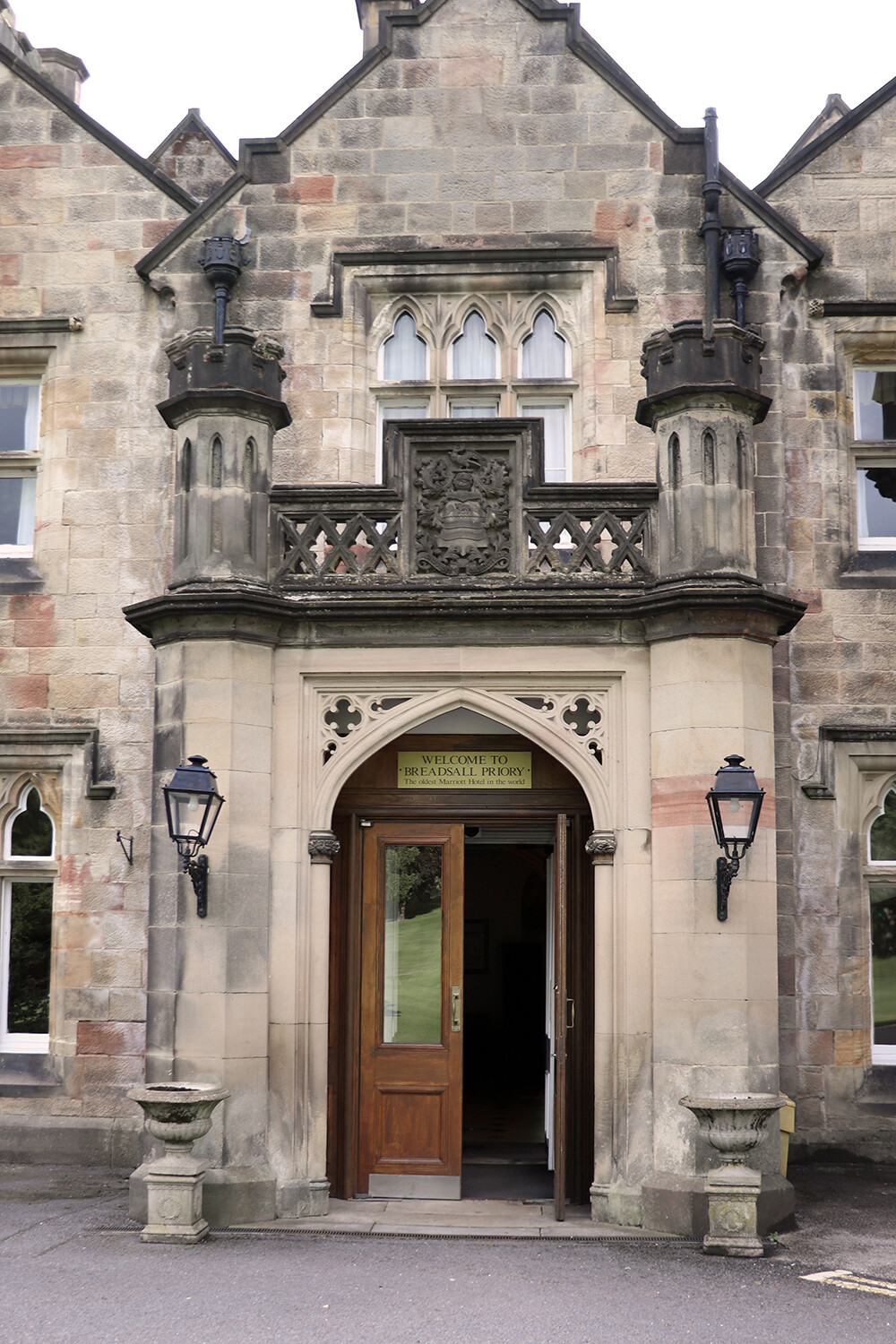 Front Door at Breadsall Priory Marriott Hotel