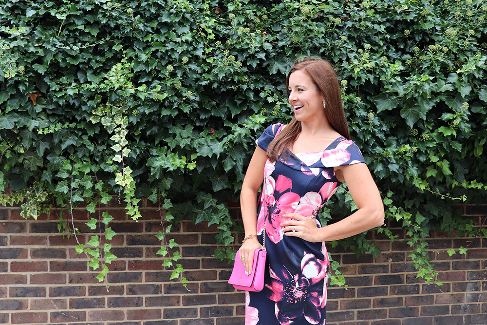 London Blogger with kate spade new york charlotte street alek in bougainvillea
