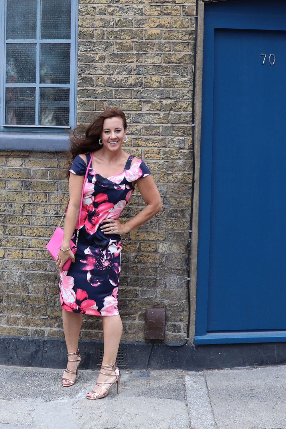 Navy Bodycon Shift Dress