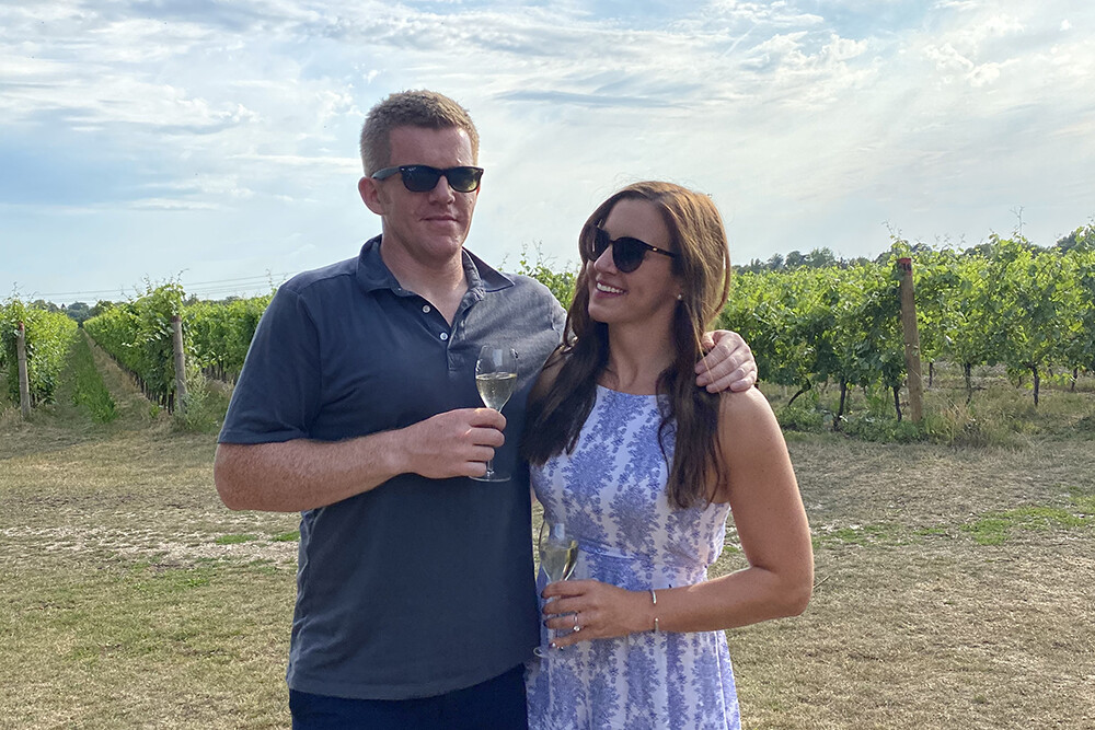 Kelly and Mark Wine Tasting
