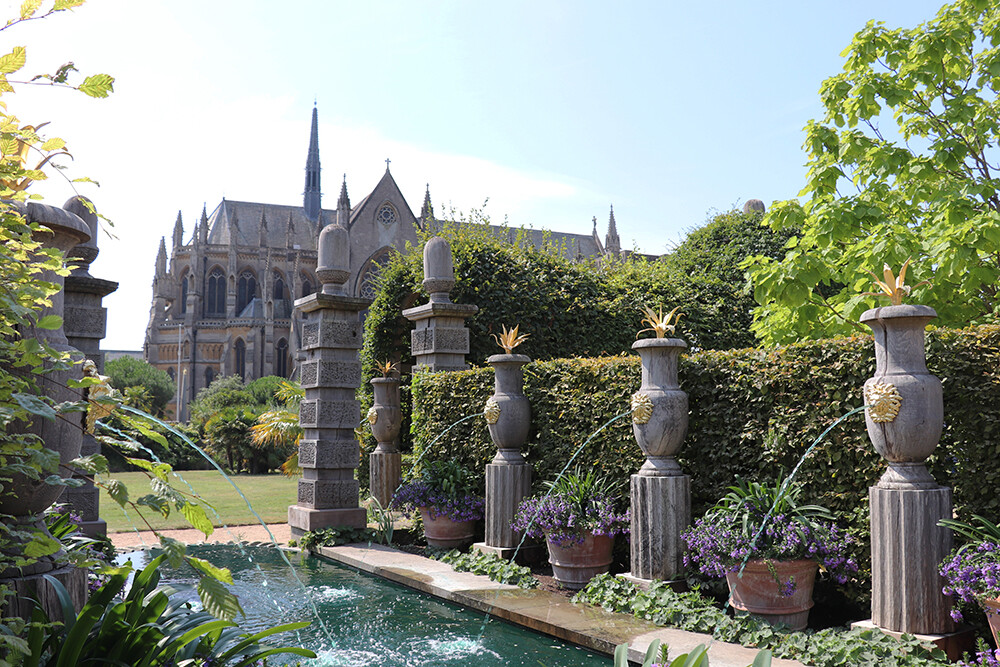 Arundel Cathedral of Our Lady and Saint Philip Howard from the Earl’s Garden at Arundel