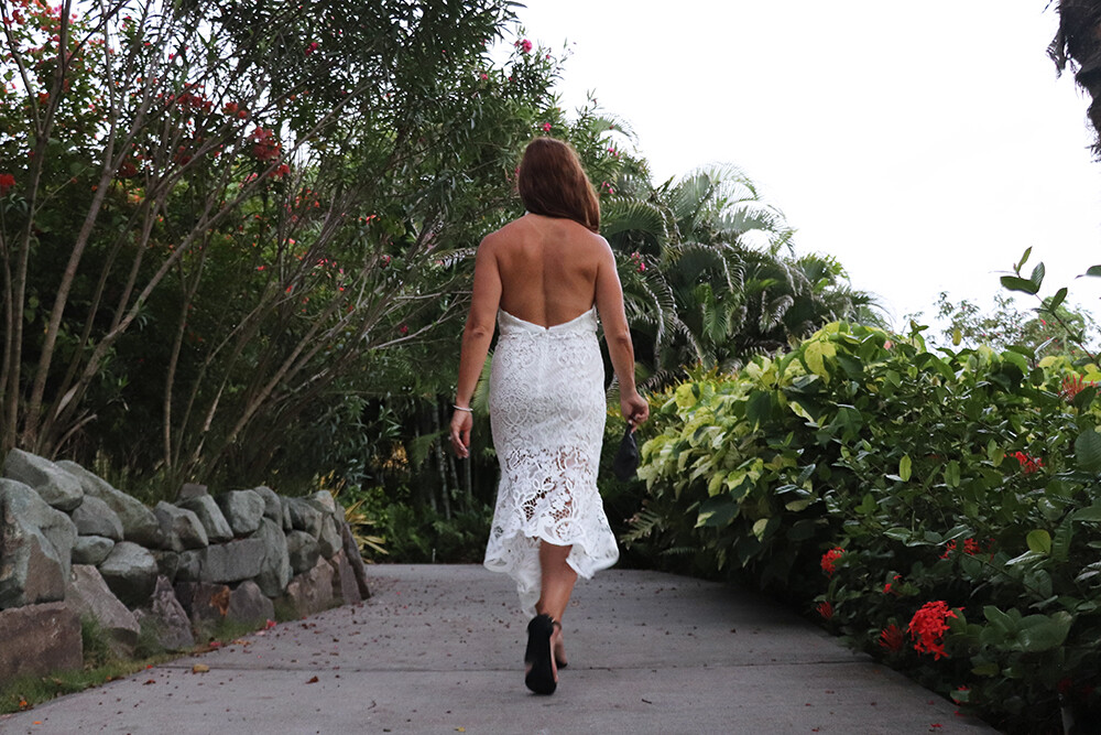 Back of My White Lace for Evening