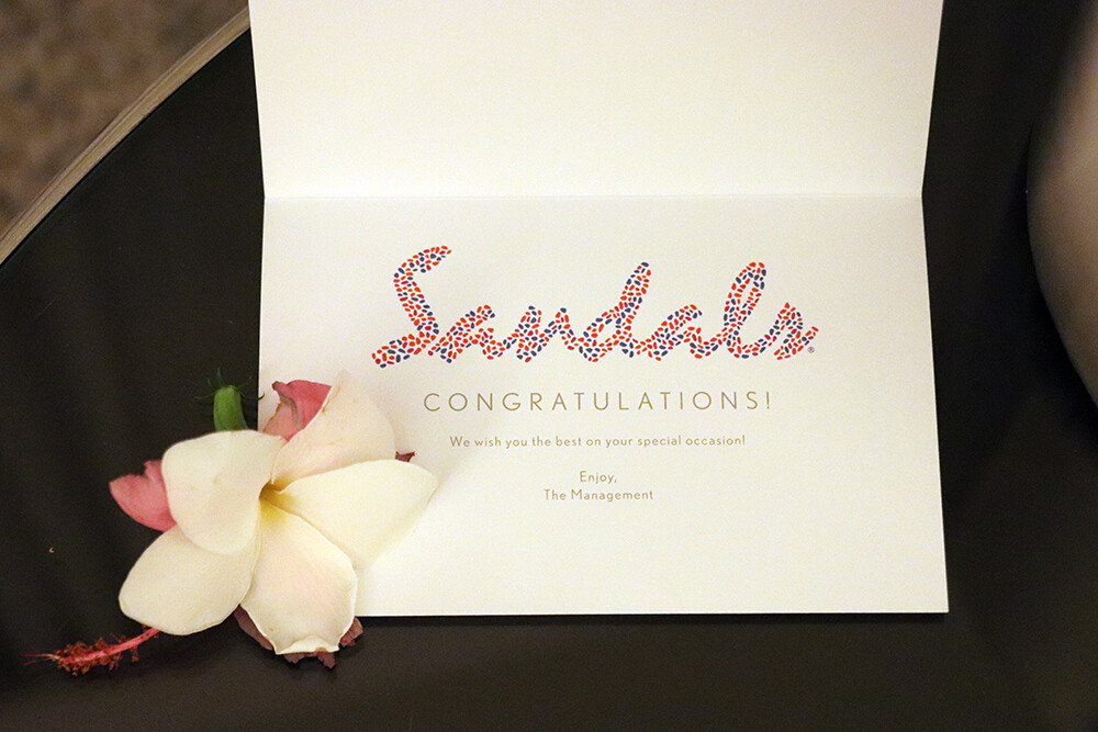 Congratulations Note from Sandals