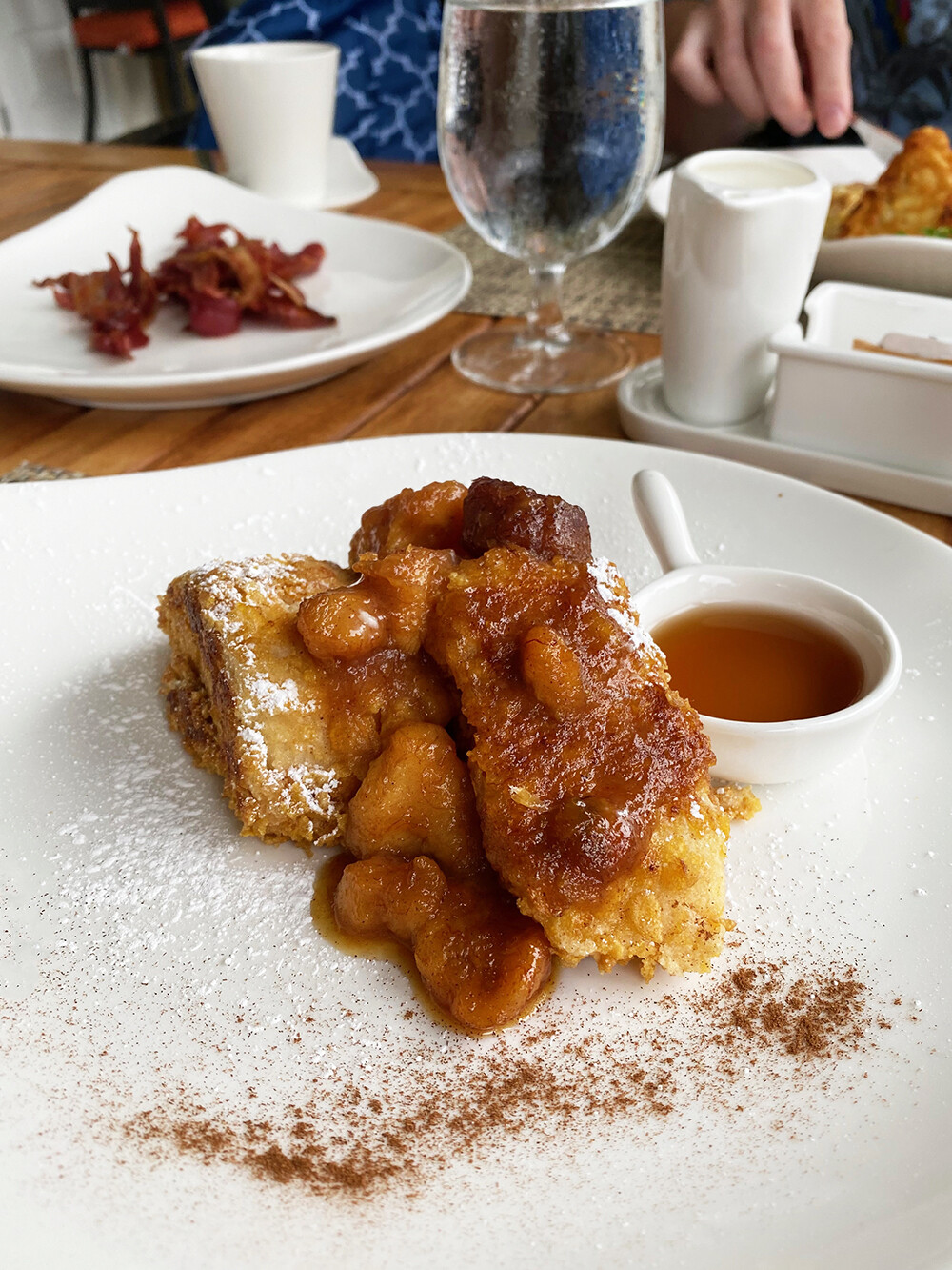 Crunchy Banana French Toast with Braised Bananas and Warm Rum Syrup at Toscanini's at Sandals Grande St. Lucian Resort
