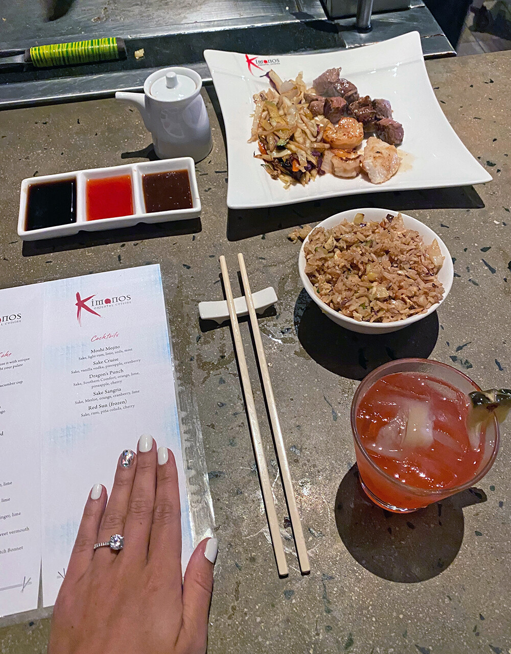 Emperor’s Feast Tasting Menu at Kimonos, the Japanese Hibachi Restaurant