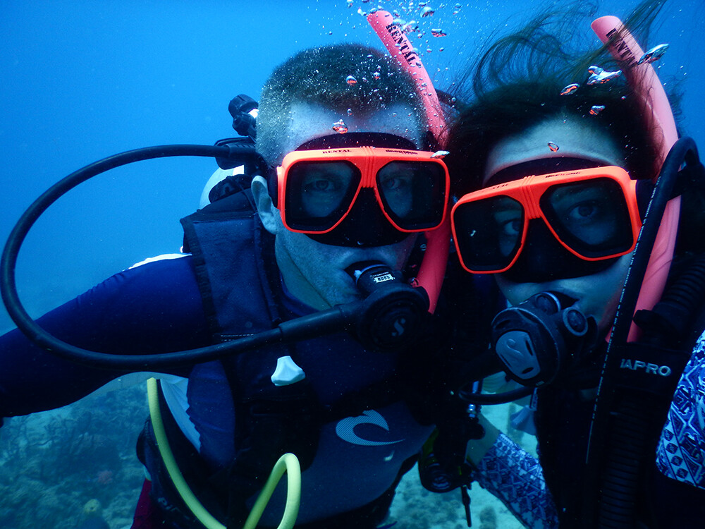 Kelly and Mark Underwater Selfie