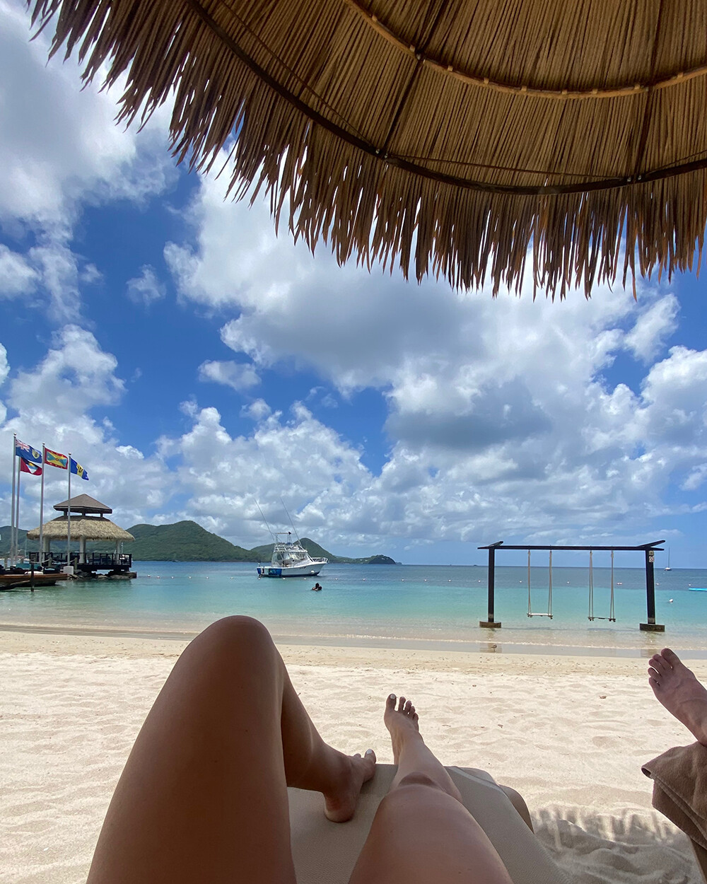 View of Rodney Bay from the Beach