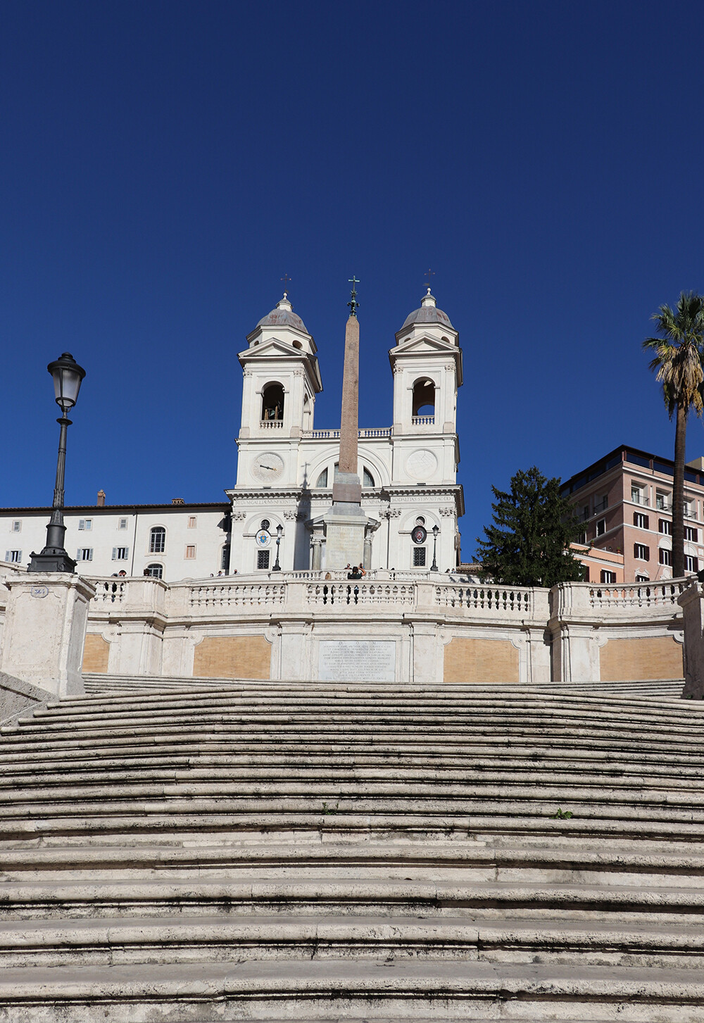 Empty Spanish Steps in Rome during COVID