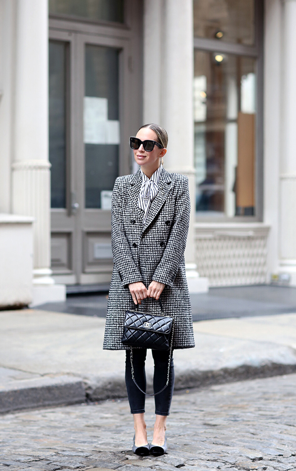 Kooples Black and White Coat