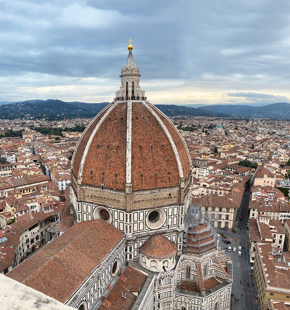 Live from Italy - View of the Cathedral of Santa Maria del Fiore Duomo from Giotto's Bell Tower