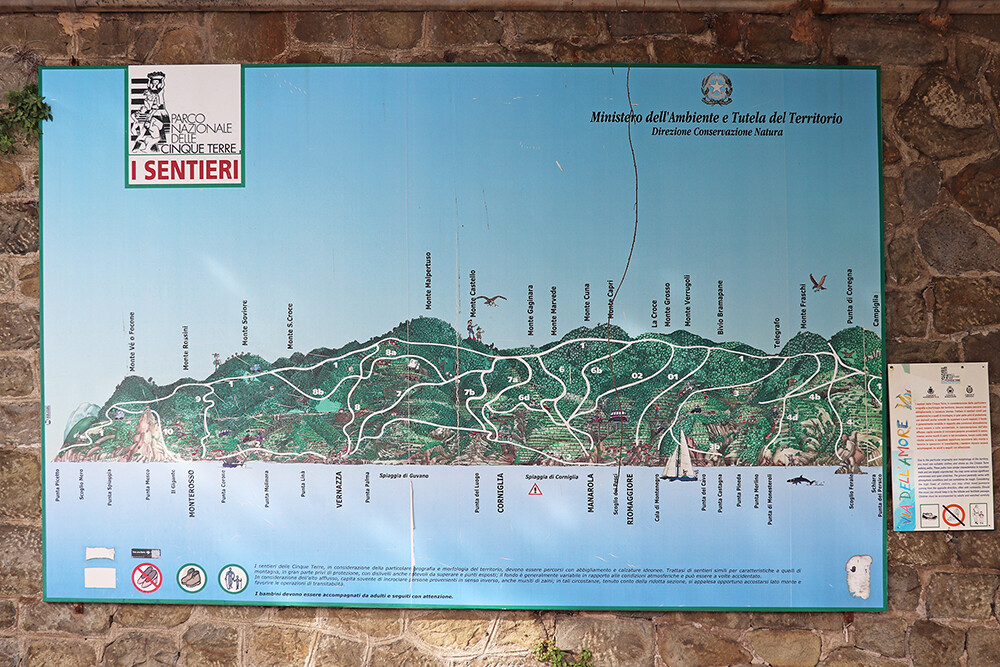 Map of the Cinque Terre Trails